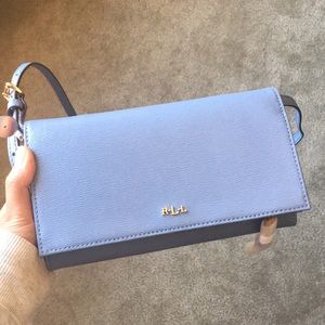 NWT Lauren Ralph Lauren Periwinkle Blue Crossbody
